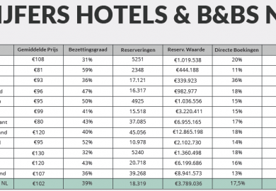 Marktoverzicht Nederlandse hotelbranche